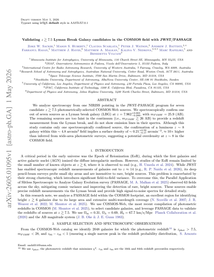 First page