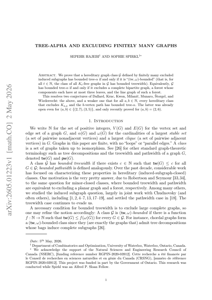First page