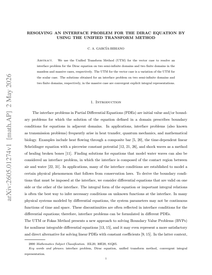 First page