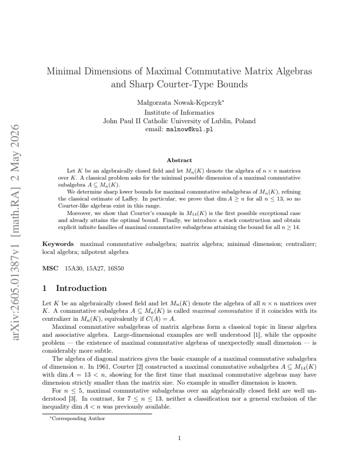 First page