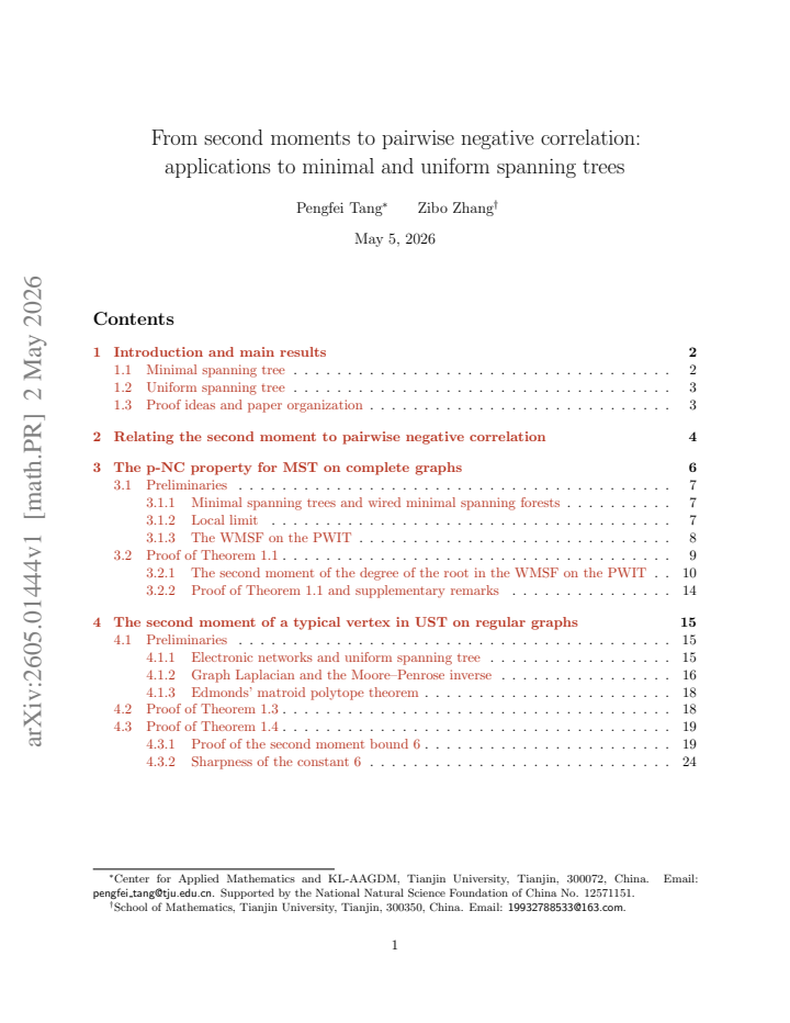 First page