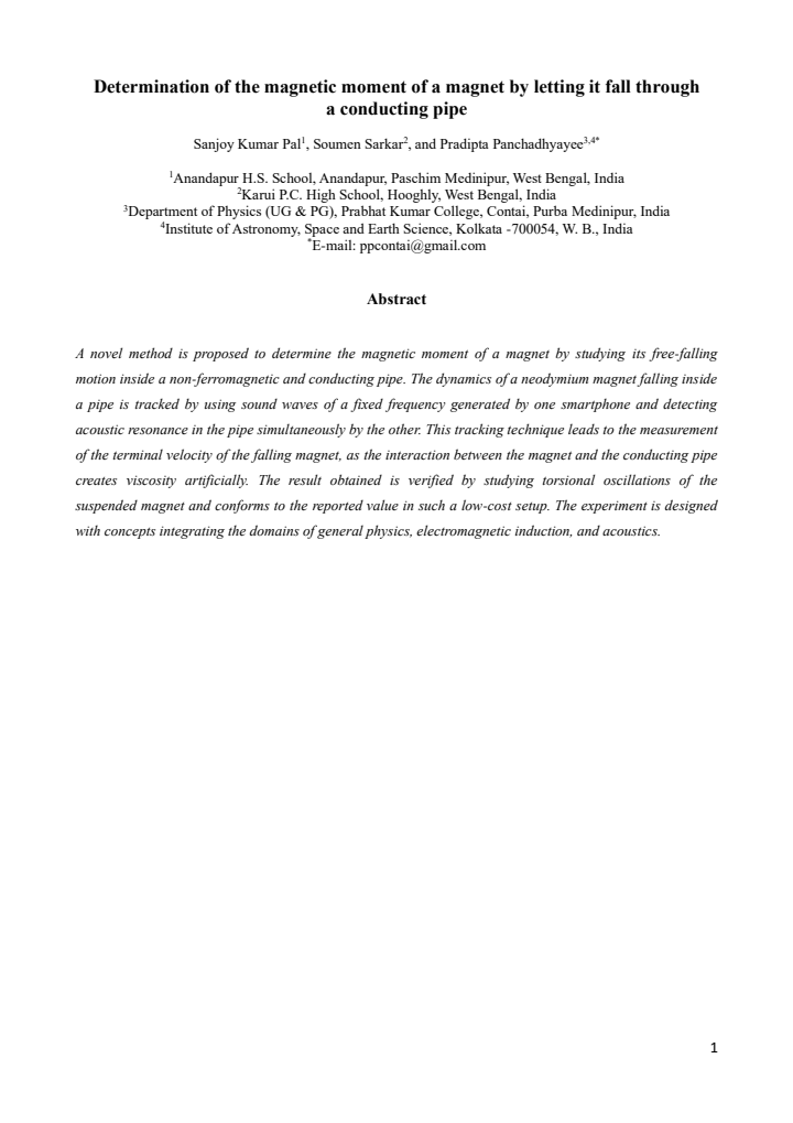 First page