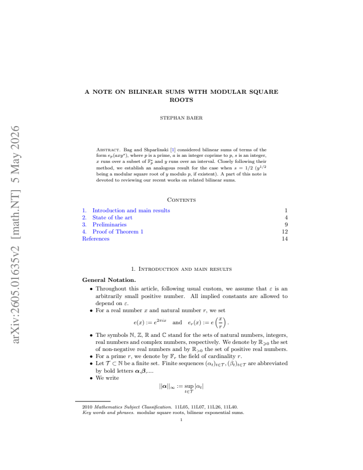 First page