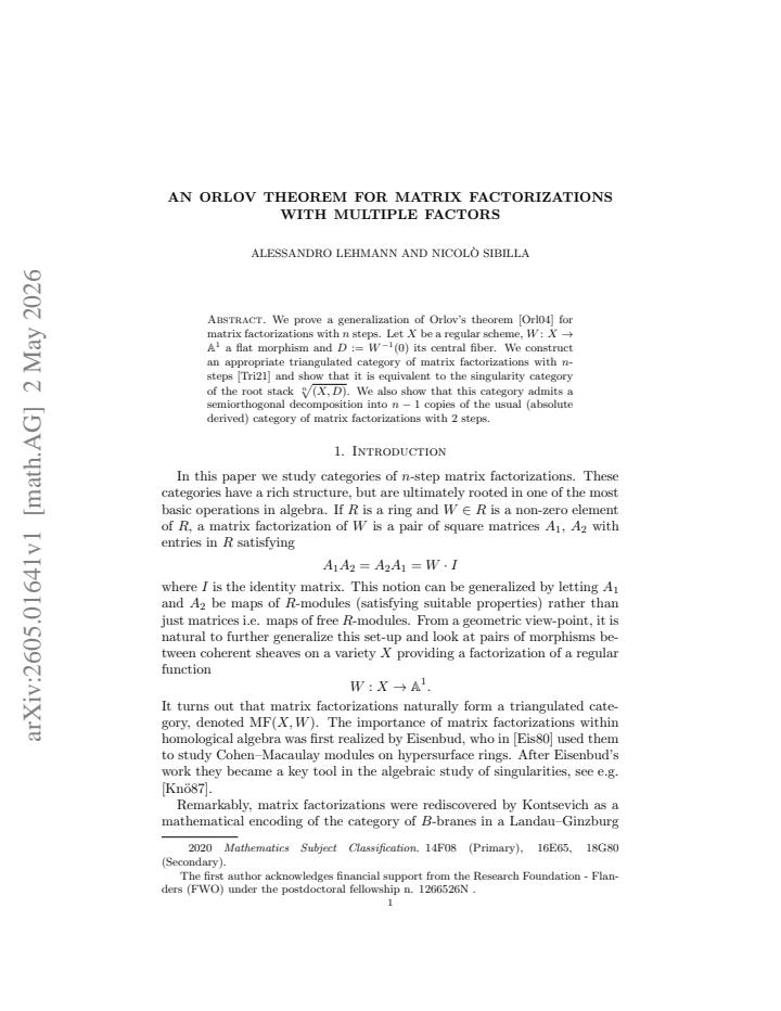 First page