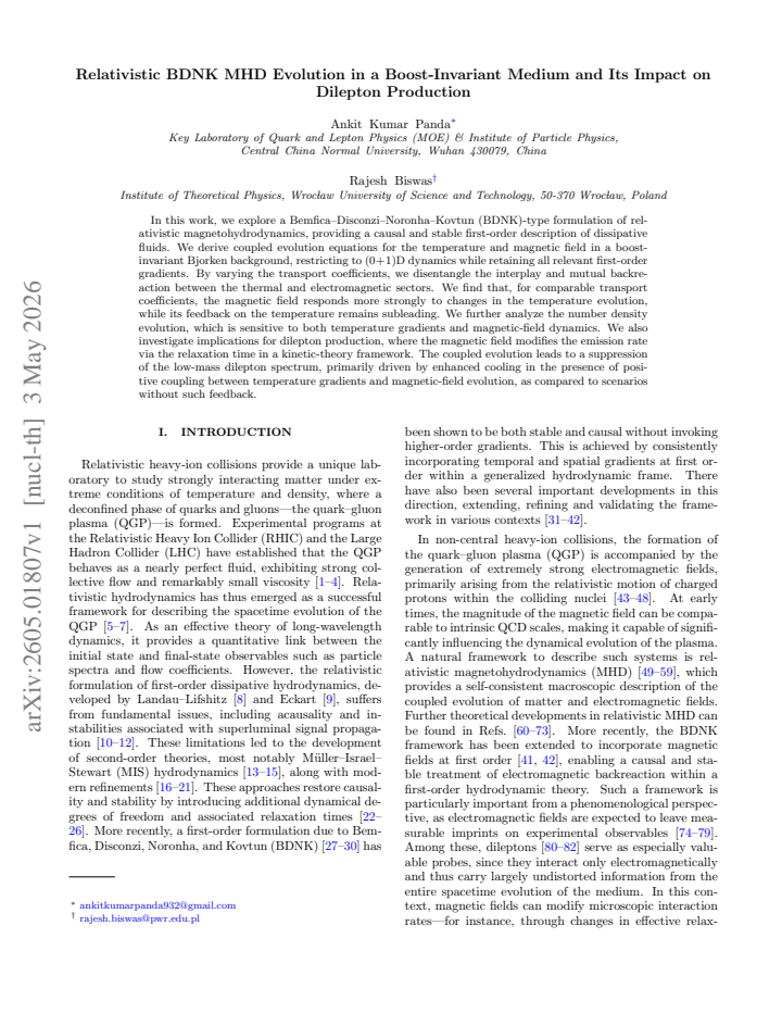 First page