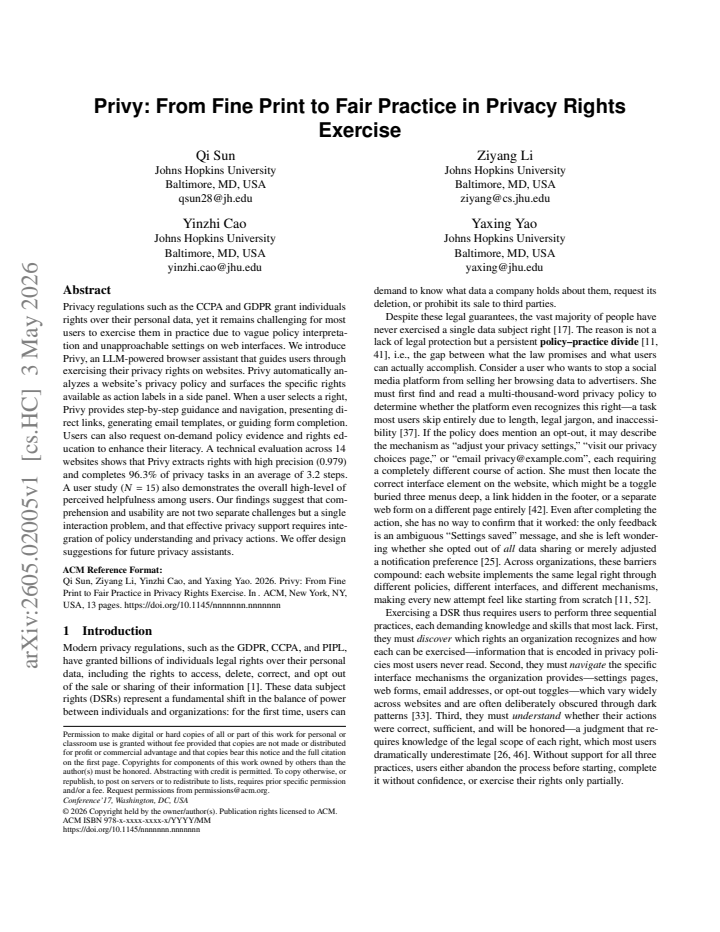 First page