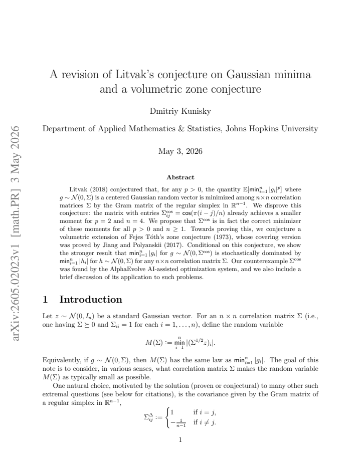 First page