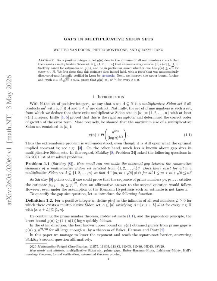 First page