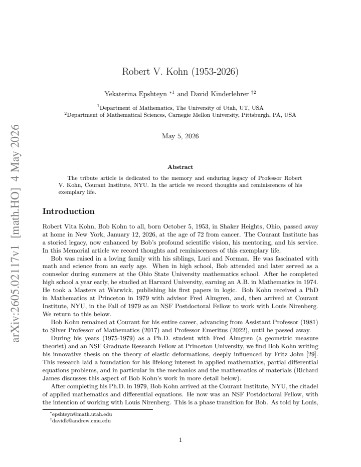 First page