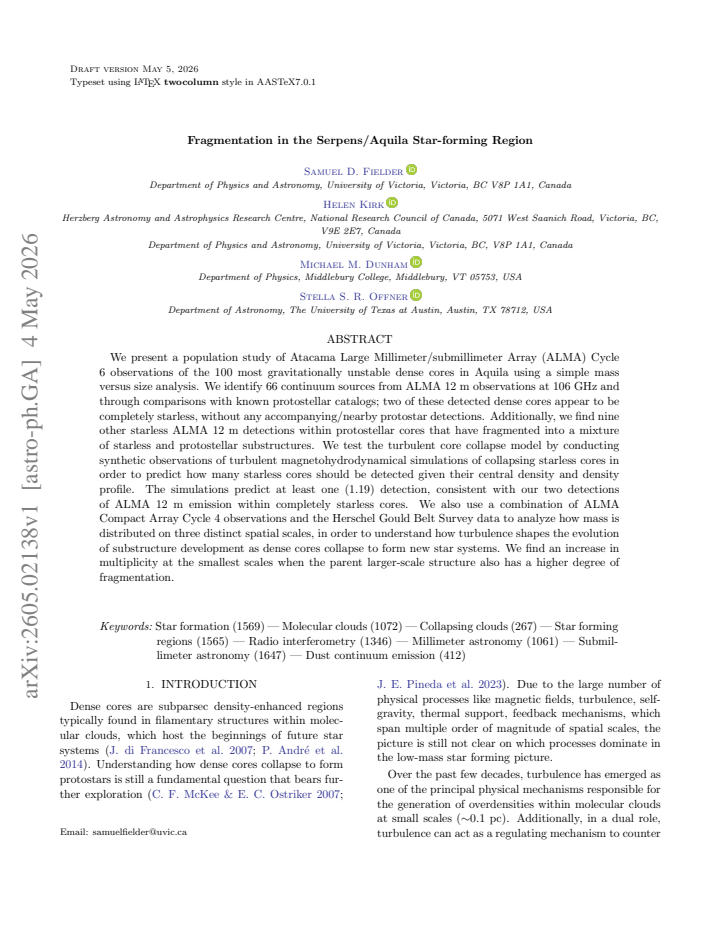 First page