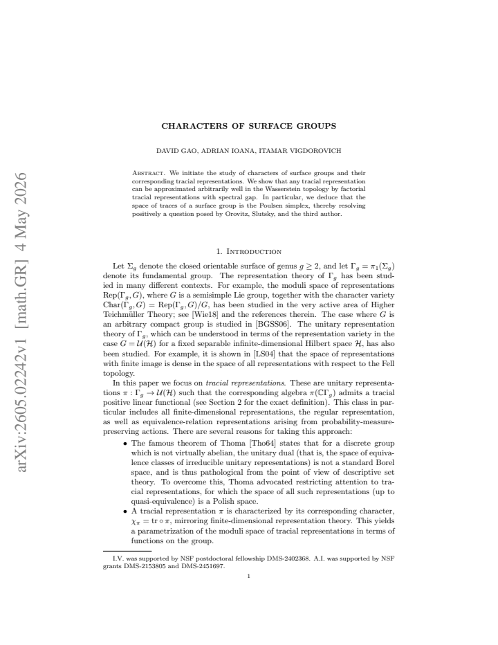 First page