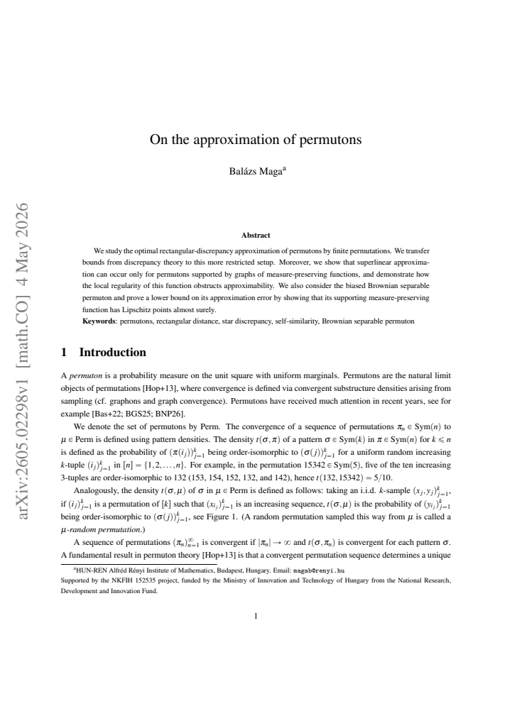 First page