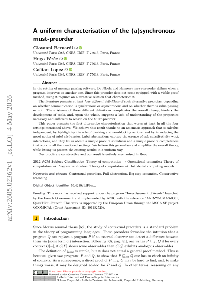 First page