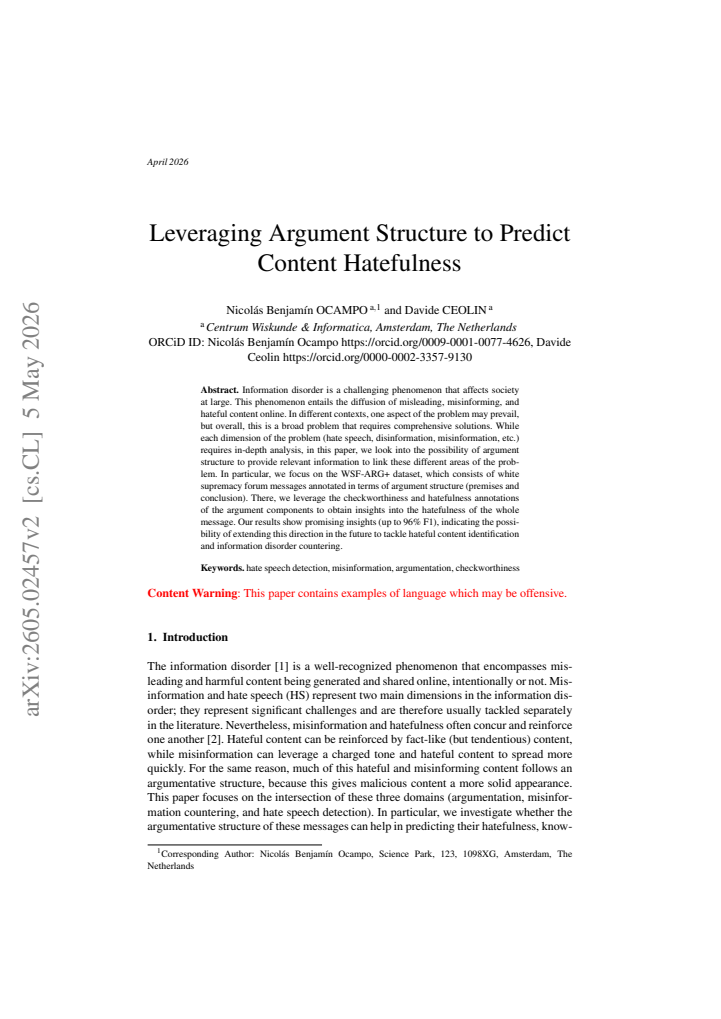 First page