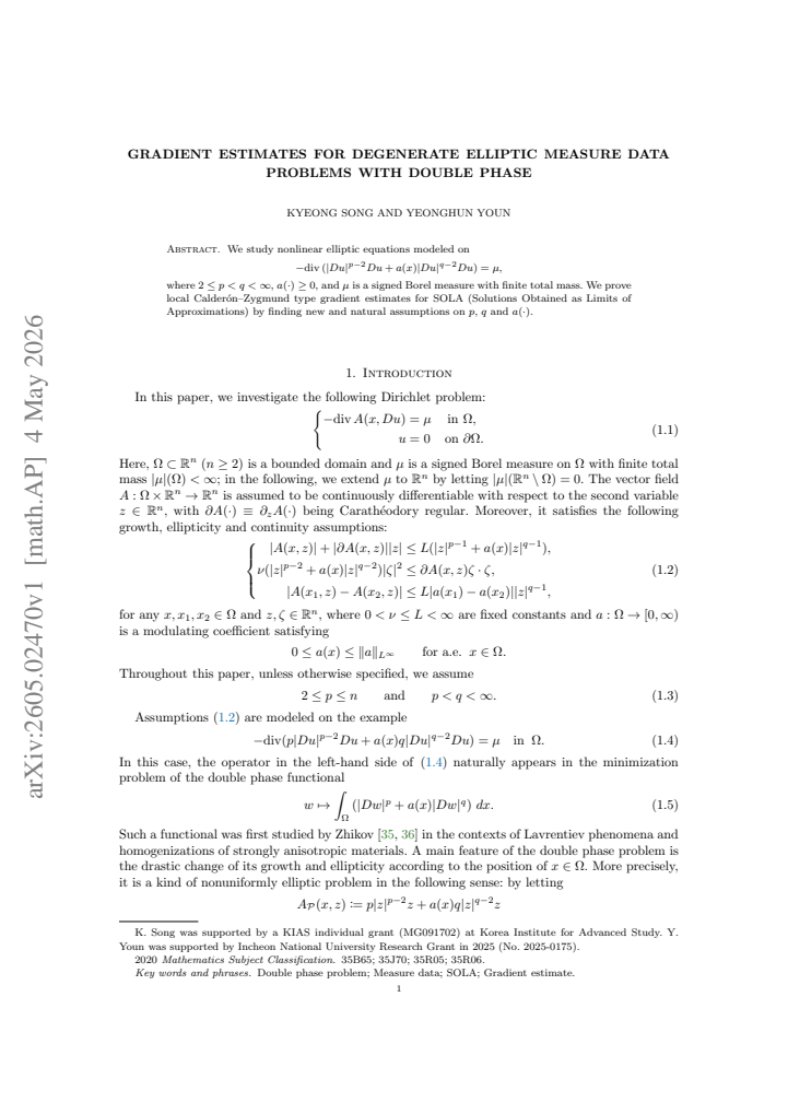 First page