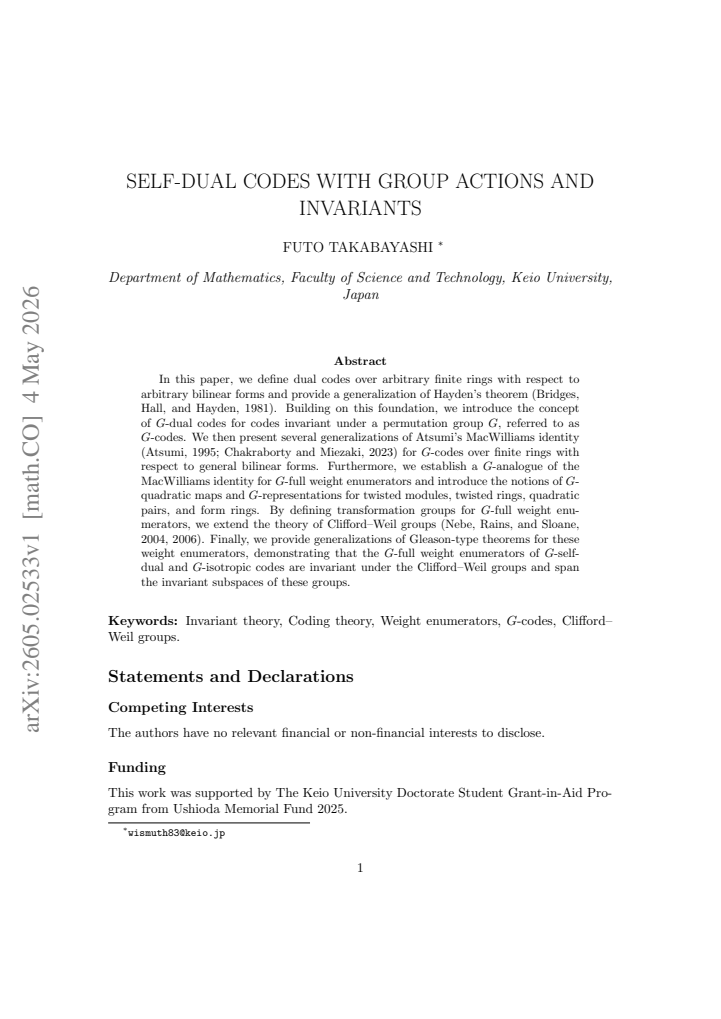 First page
