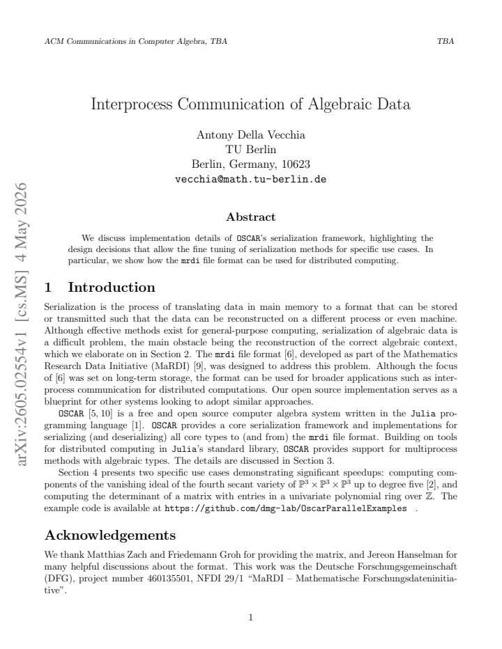 First page