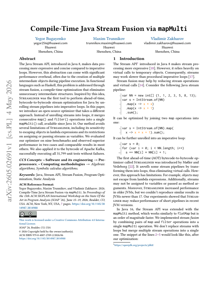 First page