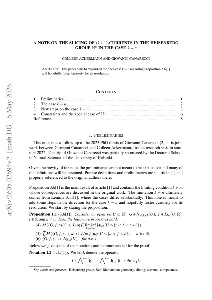 First page