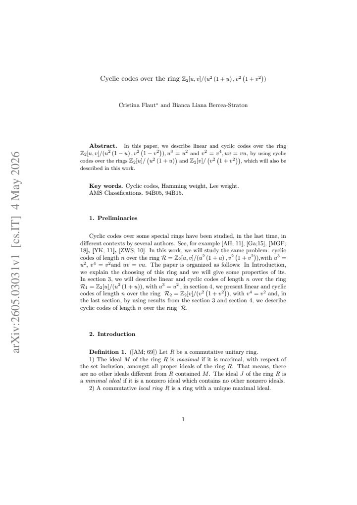 First page