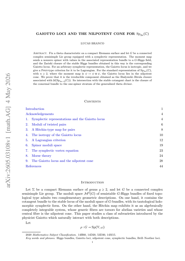 First page