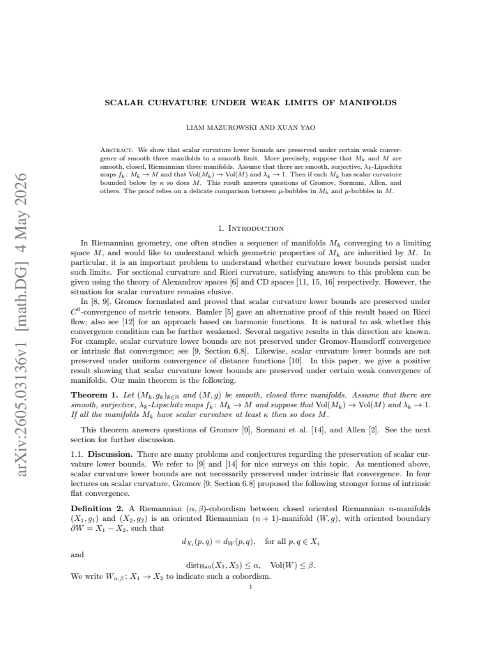 First page