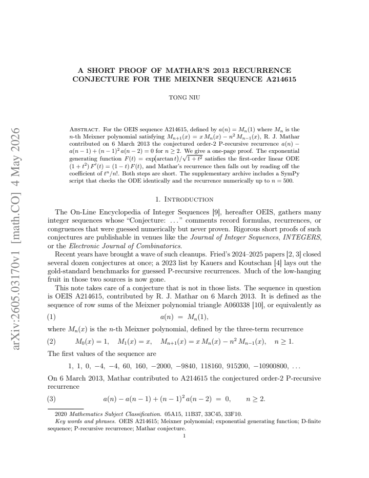 First page
