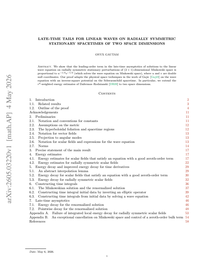 First page