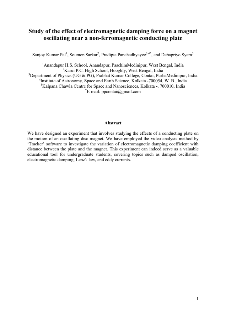 First page