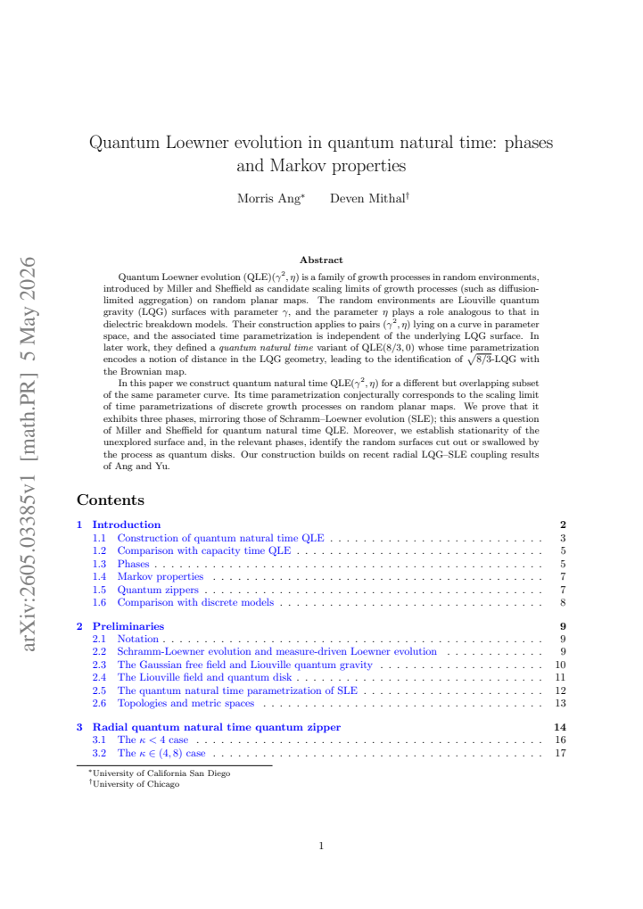 First page