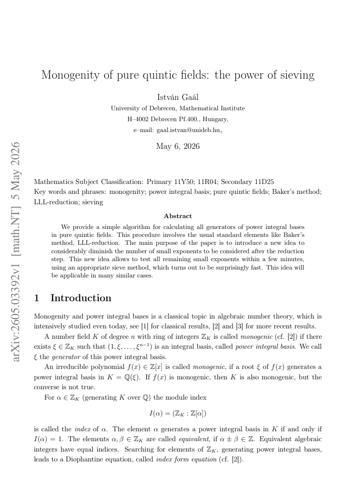 First page