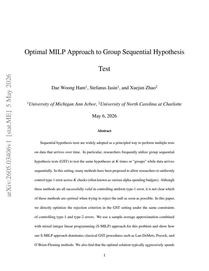 First page