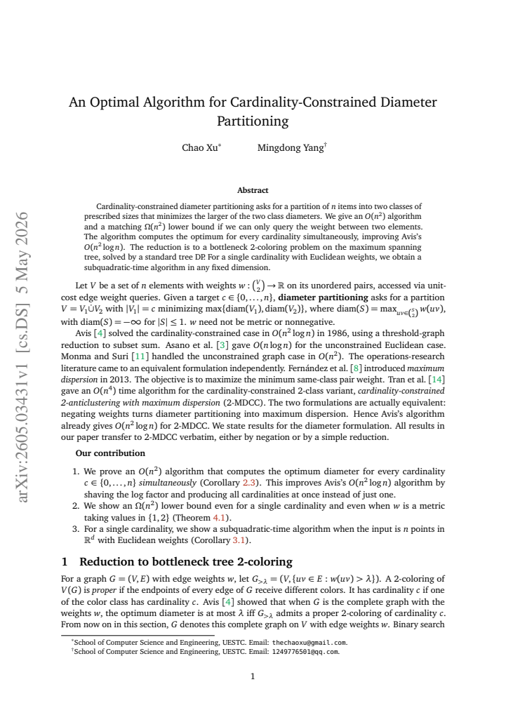 First page