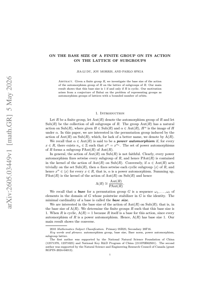 First page