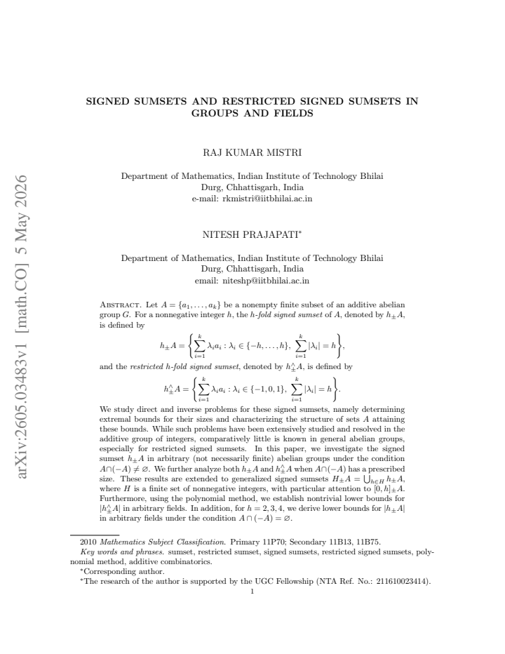 First page