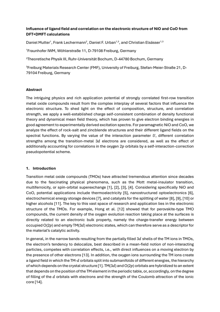 First page