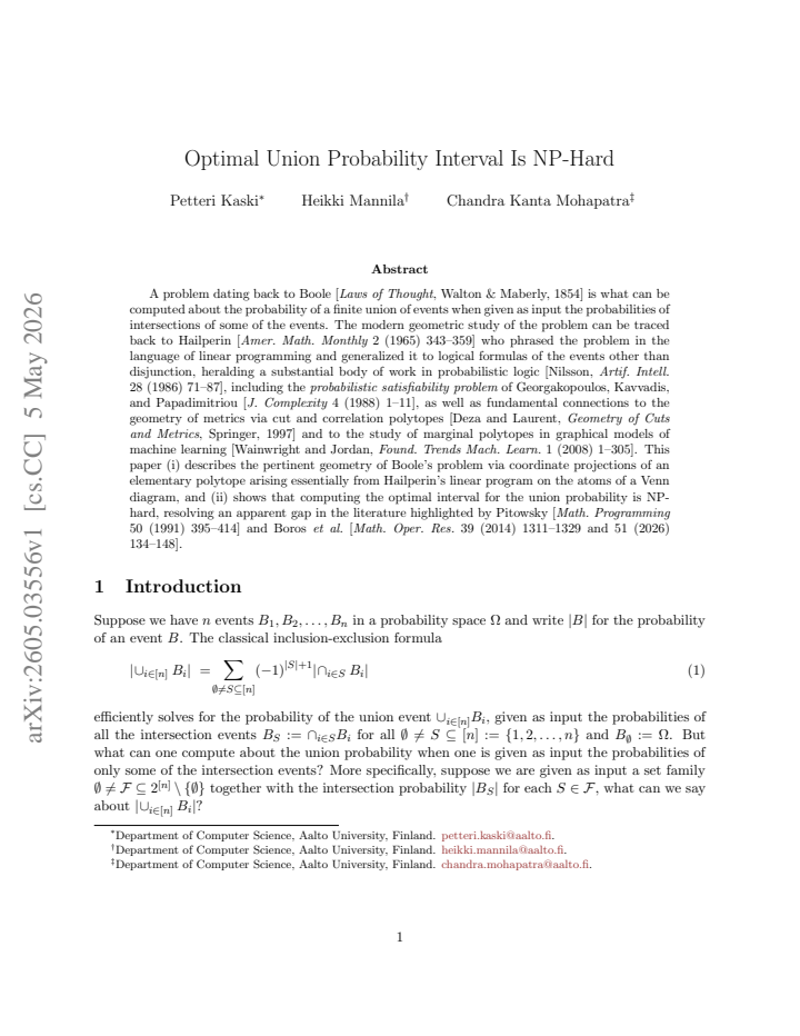 First page