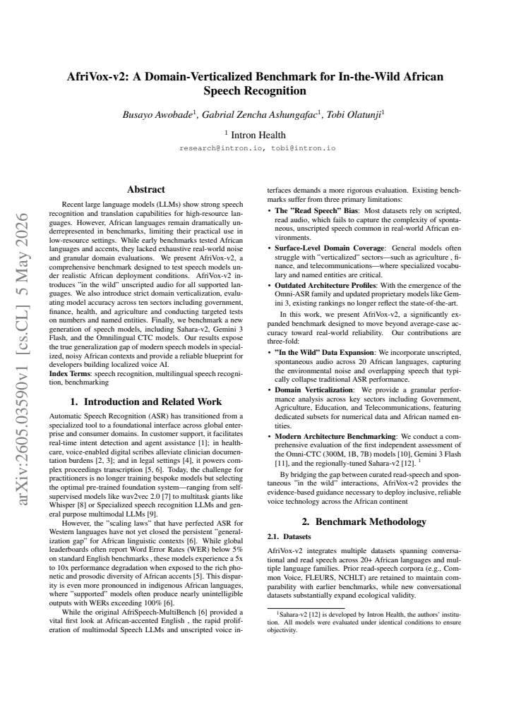 First page