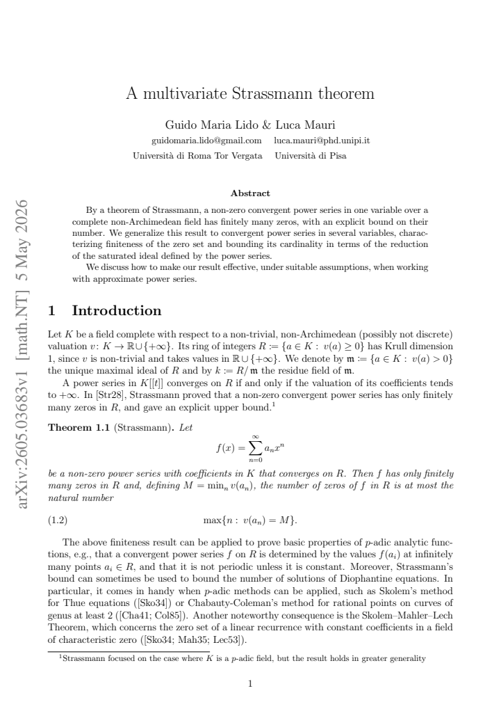 First page
