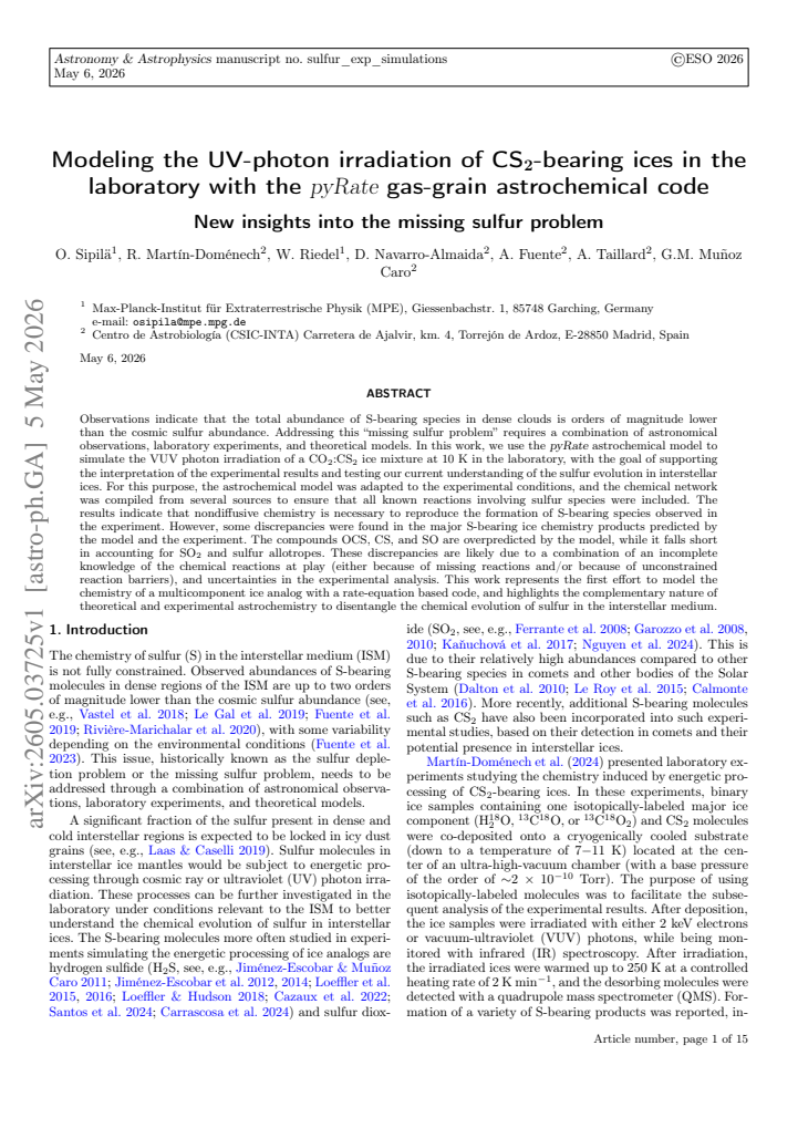 First page
