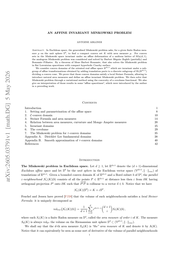 First page