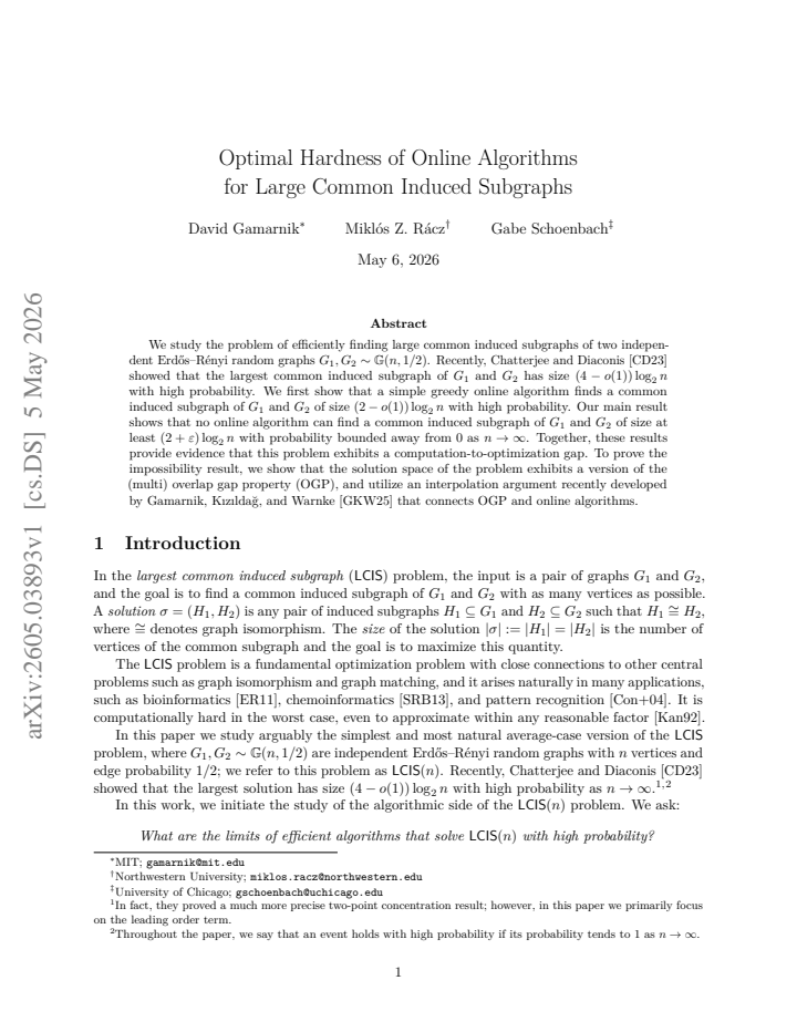 First page