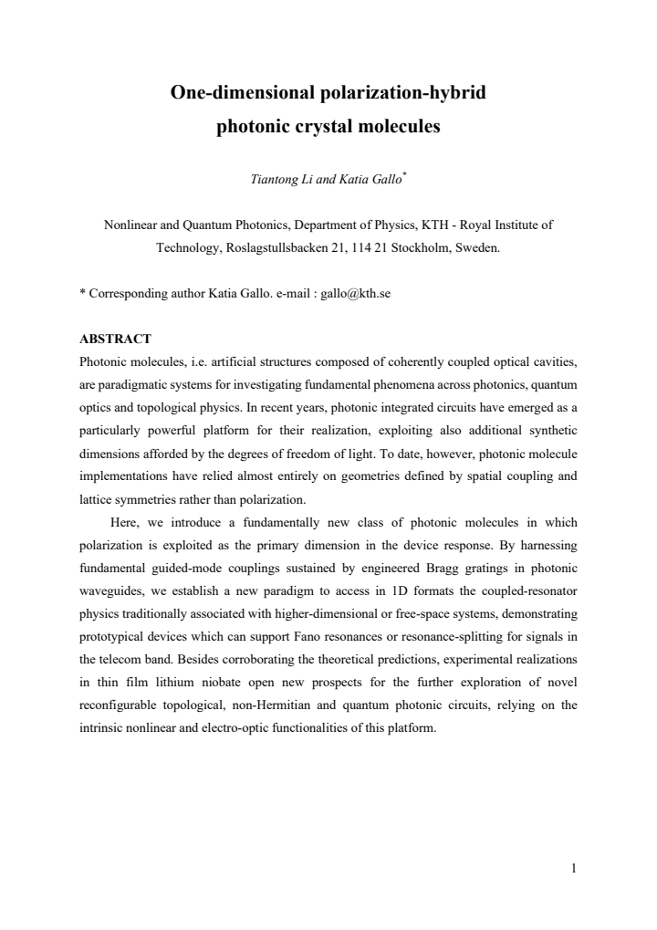 First page