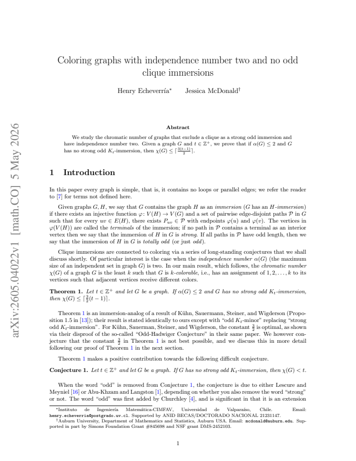 First page