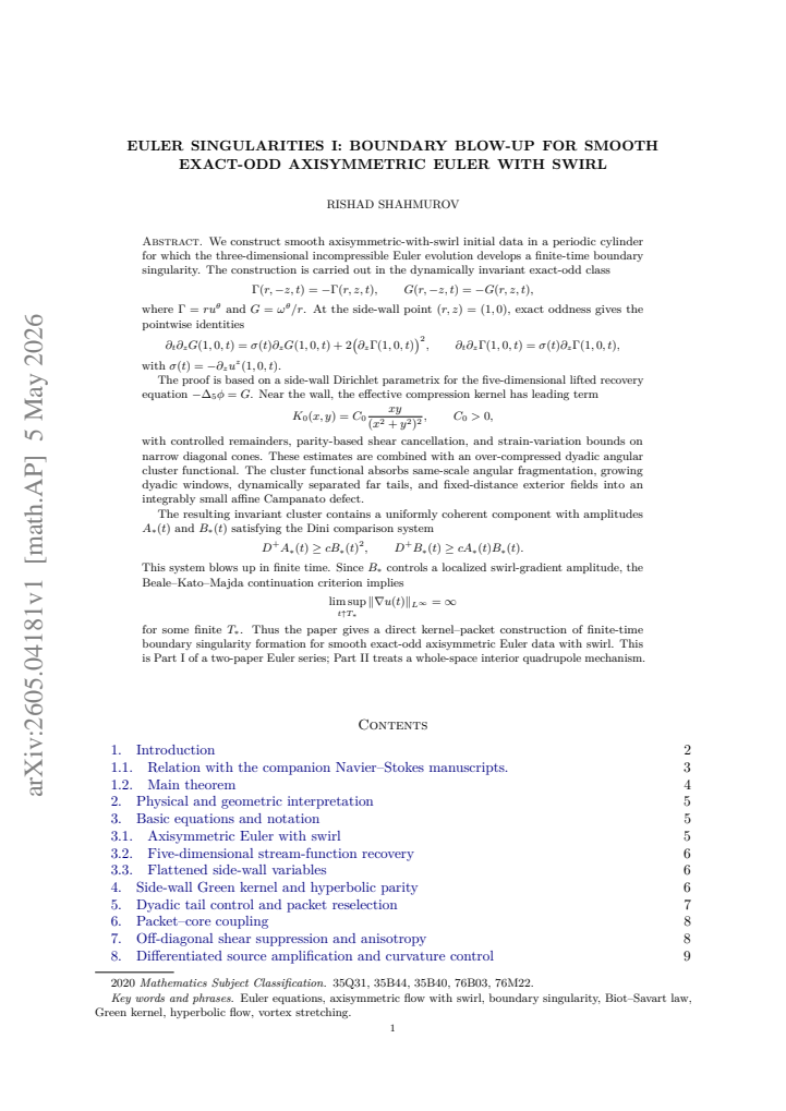 First page