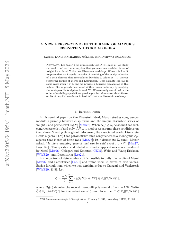 First page