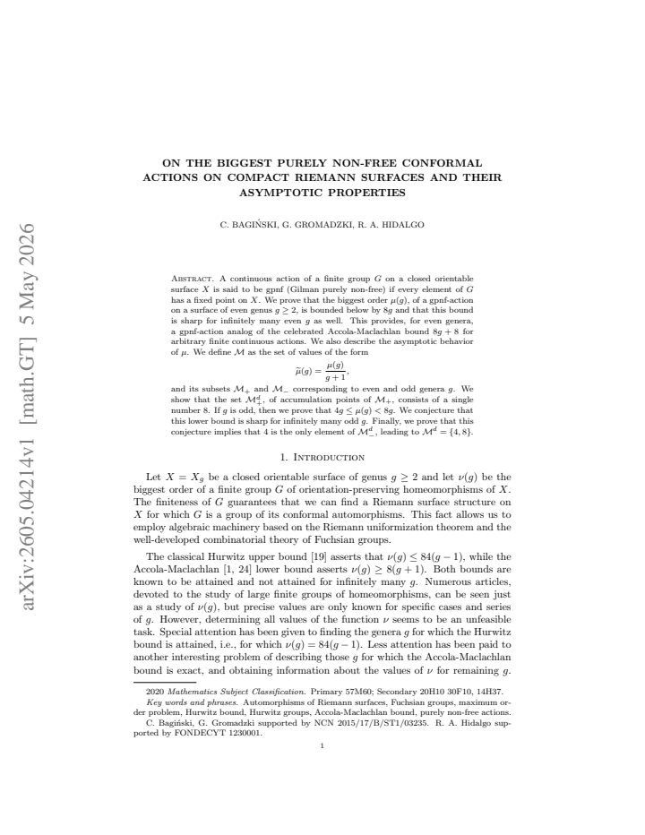 First page