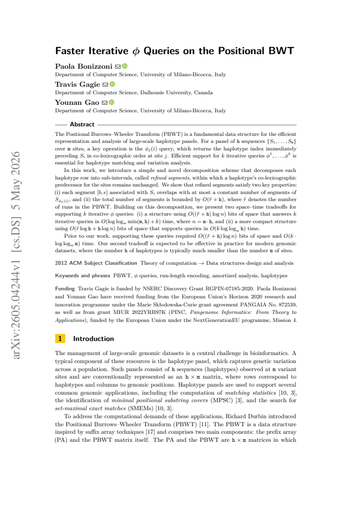First page