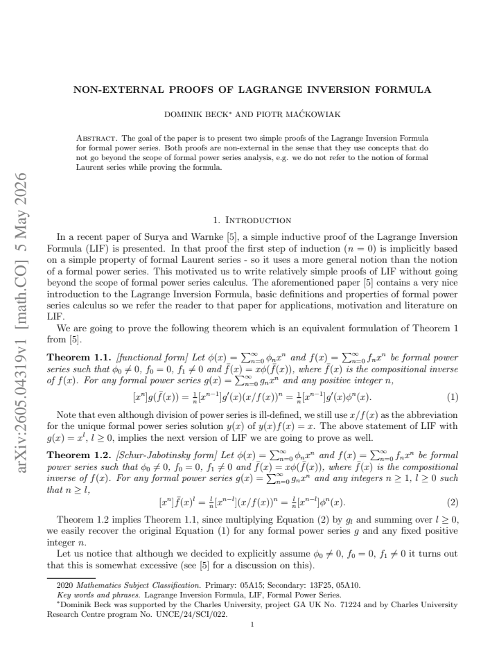 First page