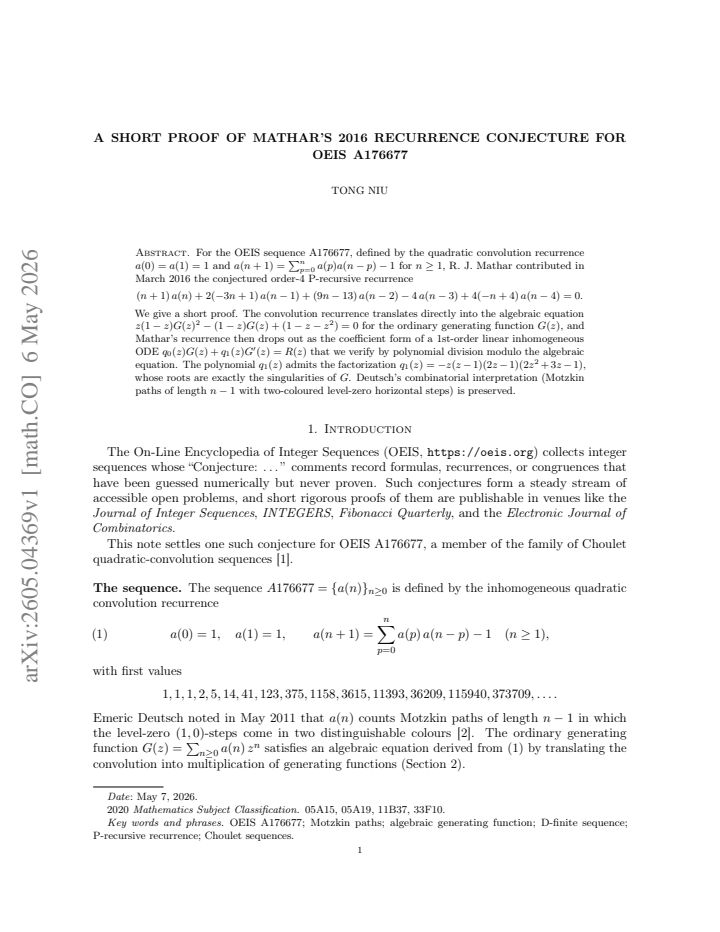 First page